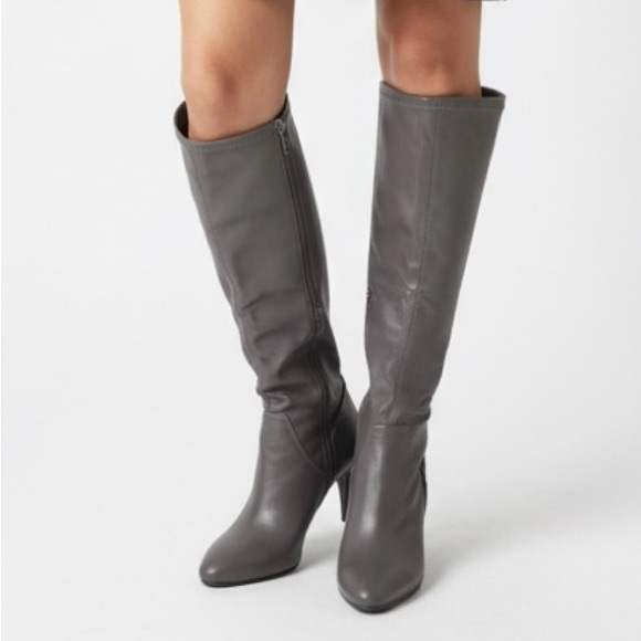 Franco Sarto Shoes - Franco Sarto Gray Stampeed Stretch Tall Boots